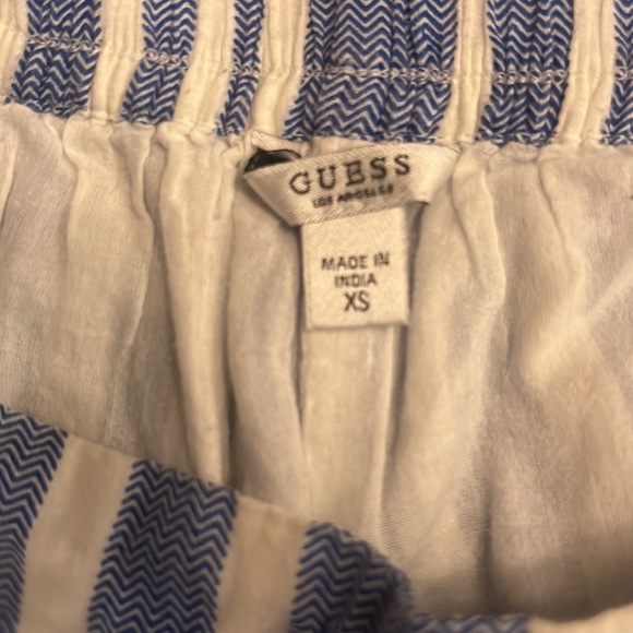 Women’s blue stripe and crochet short - Picture 2 of 5